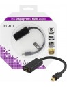 Deltaco DP-HDMI25-K, miniDP - HDMI adapter, 4K, 0.2 m, svart